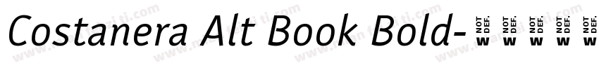 Costanera Alt Book Bold字体转换